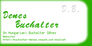 denes buchalter business card